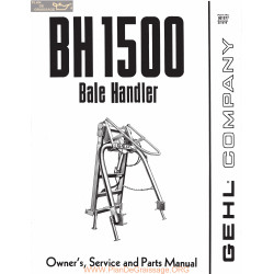 Gehl Bh1500 Bale Handler Owner Service Parts Manual 901977