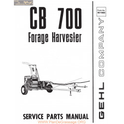 Gehl Cb700 Forage Harvester Service Parts Manual