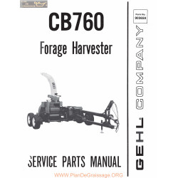 Gehl Cb760 Forage Harvester Service Parts Manual
