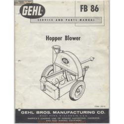 Gehl Fb86 Hopper Blower Service Parts Manual