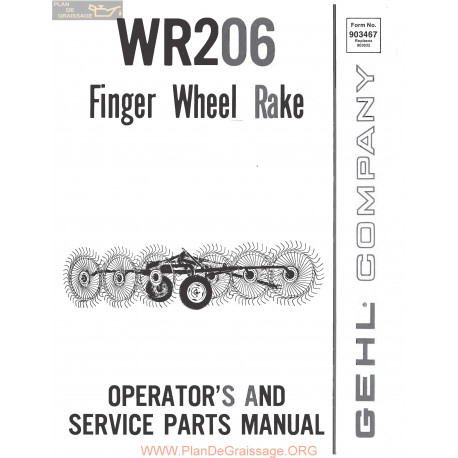 Gehl Wr206 Finger Wheel Rake 903467