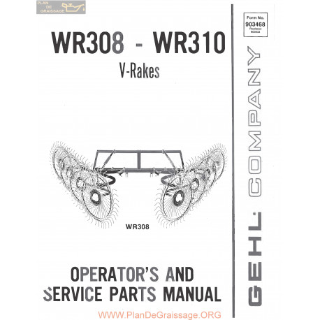 Gehl Wr308 Wr310 V Rake 903468