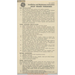 General Electric Circuit Breaker Panelboard Gej 3006a August