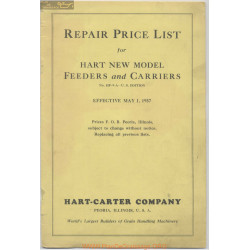 Hart Carter H 694 1 May Repair Price List 1937