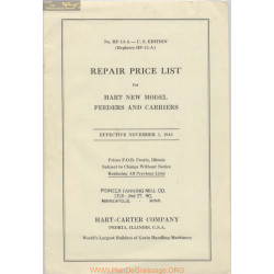 Hart Carter H 878 1 November Repair Price List 1948