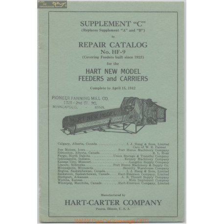 Hart Carter Hf9 15 April Repair Catalog 1942