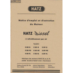 Hatz 80 85 89 G Fg Fl Notice Emploi Entretien