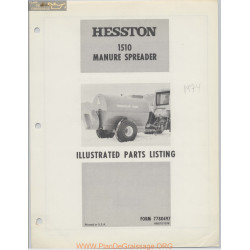 Hesston 1510 Manure Spreader Parts Listing