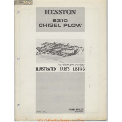 Hesston 2310 Chisel Plow Parts Listing R