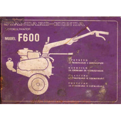 Honda F600 Moto Kultivator Manual Utilisateur