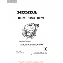 Honda Gx120 Gx160 Gx200 Manuel Utilisateur 33zh7620