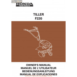 Honda Tiller F220 Manuel Utilisateur 33v14611