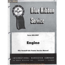 International Ihc Farmall Gss 1007 Engine Service Manual