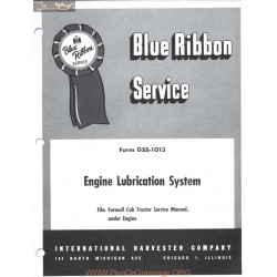 International Ihc Farmall Gss 1013 Engine Lubrication System
