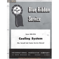 International Ihc Farmall Gss 1016 Cooling System Manual