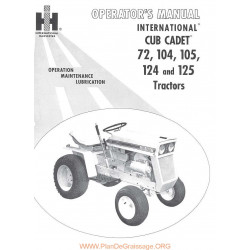 International Ihc Models 72 104 105 124 And 125 Tractors Operation Maintenance Lubrication