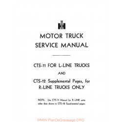 International Ihc Motor Truck Service Manual Cts 11 12