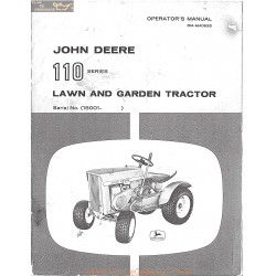 John Deere 110 Lawn And Garden Tractors Operators Manual Om M40832