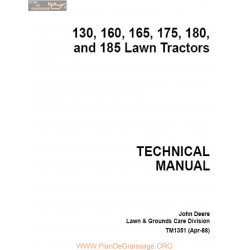 John Deere 130 160 165 175 180 185 Technical Manual Tm135