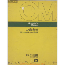 John Deere 1600m Mounted Chisel Plow Operator Manual Om N159398 G5
