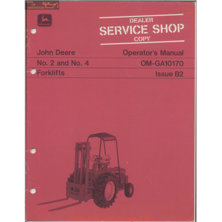 John Deere 2 4 Forklifts Operator Manual Omga10170