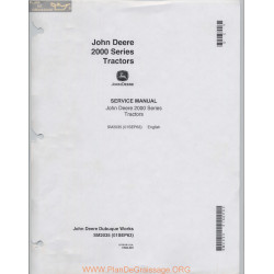 John Deere 2000 Series Tractor Technical Service Manual 1963 Sm2035