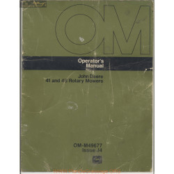 John Deere 41 And 48 Rotary Mowers Operators Manual Om M49677 Issue J4