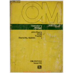 John Deere 4230 Tractor Operators Manual 13000 Om R57253 H3