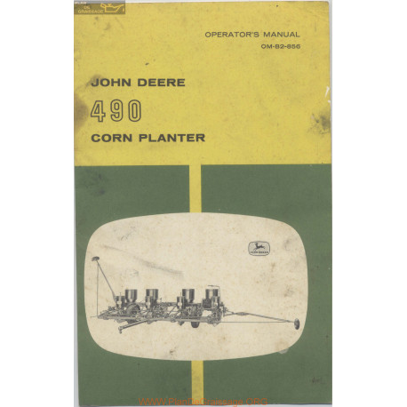 John Deere 490 Corn Planter Operaor Manual 1956 Om B2 856