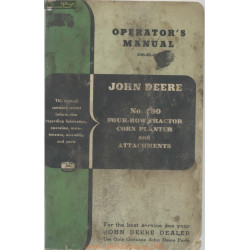 John Deere 490 Four Row Tractor Corn Planter Operator Manual
