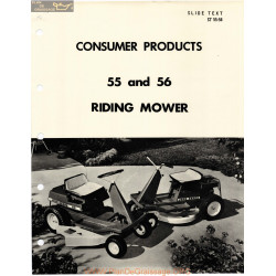 John Deere 55 56 Riding Mower Consumer Product