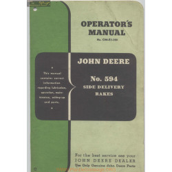 John Deere 594 Side Delivery Rakes Operator Manual Om E7 350