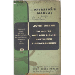John Deere 74 And 76 Dry And Liquid Fertilizer Flexi Planter 1958 Om D44 158