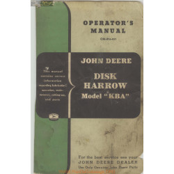 John Deere Kba Disk Harrow Operator Manual 1951 Om B16 851