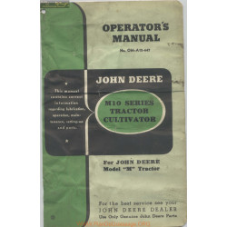 John Deere M10 Series Tractor Cultivator Operator Manual 1947 Om A12 647