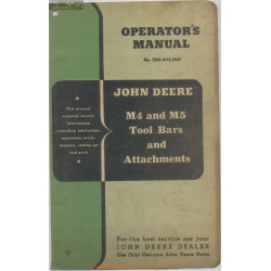 John Deere M4 And M5 Tool Bars And Attachments 1958 Om A13 1247