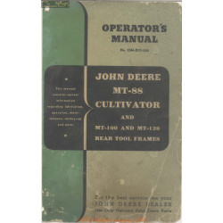 John Deere Mt88 Mt100 Mt120 Cultivator Operator Manual 1950 Om D17 250