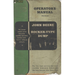 John Deere Rocker Type Dump Operator Manual 1950 Om C22 650