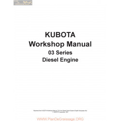 Kutota 03 Series Engine Manual