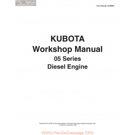Kutota 05 Series Engine Manual