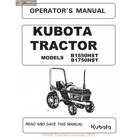 Kutota B1550 B1750 Manual