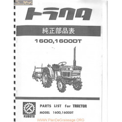 Kutota B1600 B1600dt Grey Manual