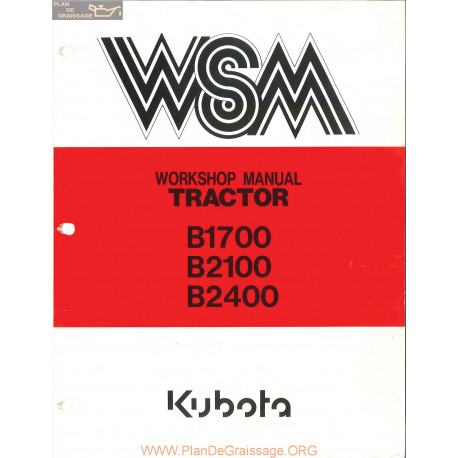 Kutota B1700 B2100 B2400 Wsm Part 1 Manual