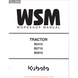 Kutota B2410 B2710 B2910 B7800 9y011 13031 Wsm Manual