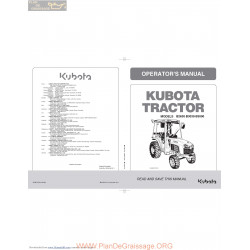 Kutota B2630 B3030 B3000 Operator Manual