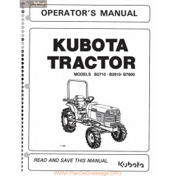 Kutota B2710 B2910 B7800 Manual