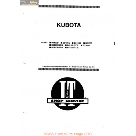 Kutota B5100 B7100 Part1 Manual