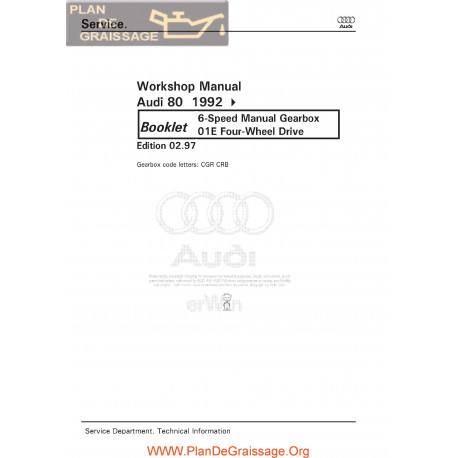 Audi 80 1992 6 Speed Gearbox Crb