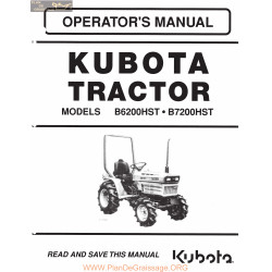 Kutota B6200 7200ops Manual