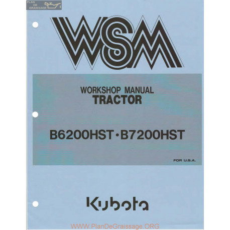 Kutota B6200hst B7200hst Wsm 01370 Manual